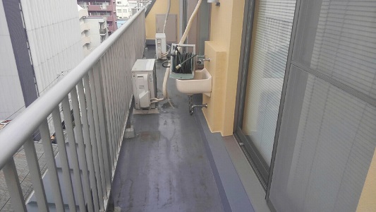 バルコニー防水工事後